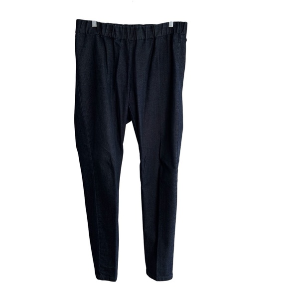 Soft Surroundings Jeans Large Ultimate Pull-On Elastic Waist Denim Dark Wash - Picture 12 of 14